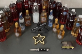 Çankırı’da kaçak alkol ve silah ele geçirildi