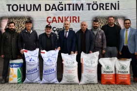 Çankırı’da üreticilere tohum dağıtıldı