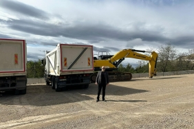 Yeni hastane için iş makineleri hazırlanıyor